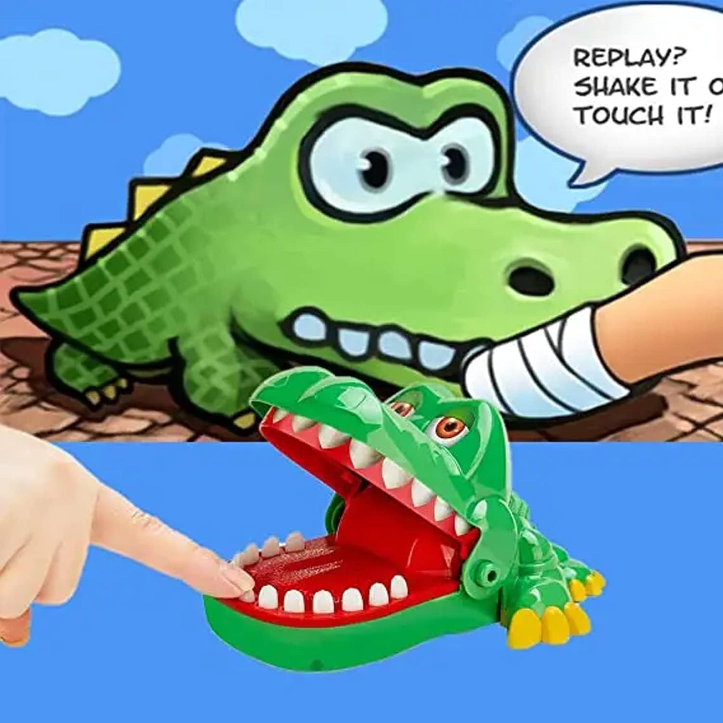 Kidology Crocodile Teeth Toys for Kids | Crocodile Biting Finger Games Toddlers Toy | Educational Learning Preschool Toy Dentist Games with Sounds Funny Crocodile Alligator Chomp Game