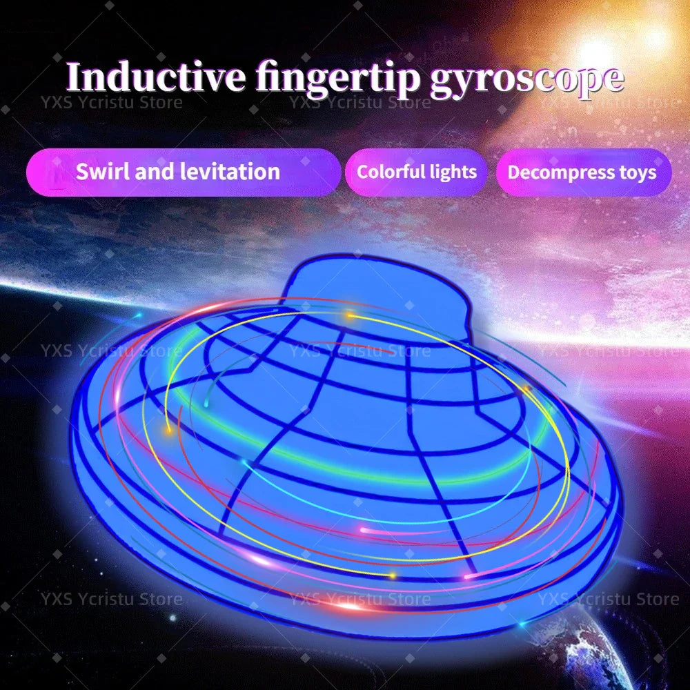 Mini Flying Ball Toys Magic Ball Flying Spinner Flight Gyro UFO Fingertip Drone Aircraft induction gyroscope Decompression Toy