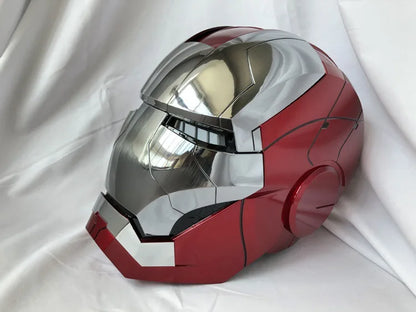 New AutoKing 1:1 Mk5 Iron Man Helmet Cosplay Voice Control Eyes with Light Model Toys for Adult Electric Wearable Christmas Gift