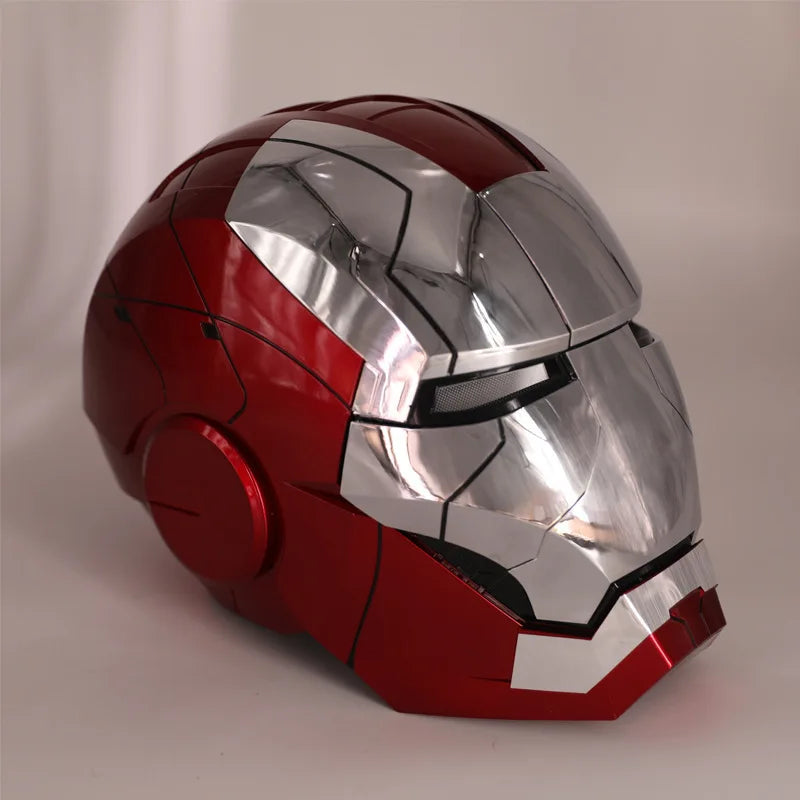 New AutoKing 1:1 Mk5 Iron Man Helmet Cosplay Voice Control Eyes with Light Model Toys for Adult Electric Wearable Christmas Gift