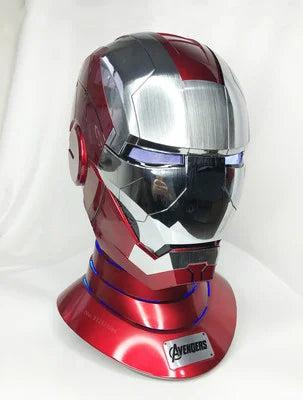 New AutoKing 1:1 Mk5 Iron Man Helmet Cosplay Voice Control Eyes with Light Model Toys for Adult Electric Wearable Christmas Gift